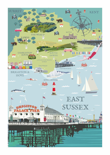 Sussex Illustrated Map