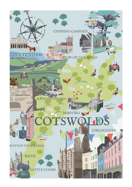 Cotswold Illustrated Map