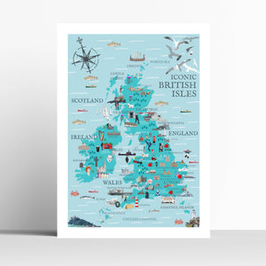 British Isles Illustrated Map