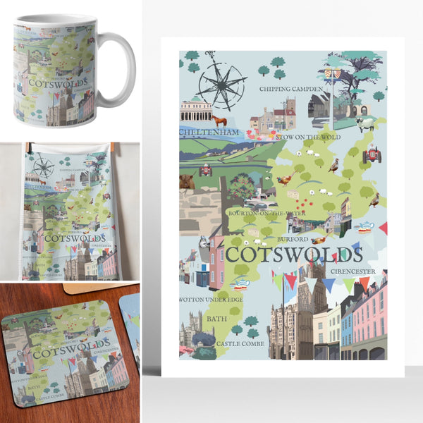 Cotswold Illustrated Map