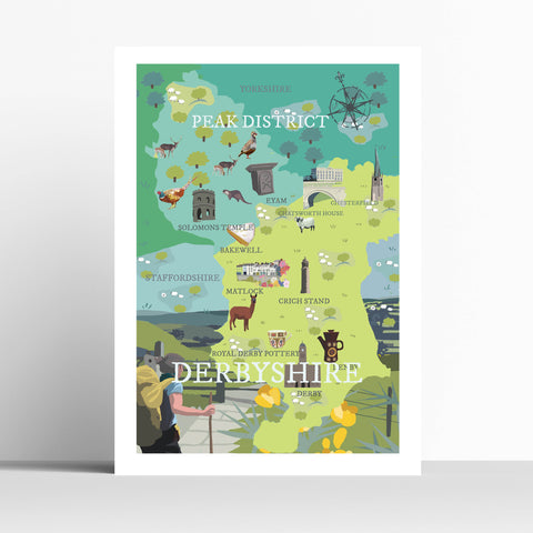 Derbyshire Illustrated Map