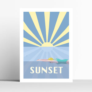 Sunset Travel Print
