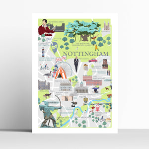 Nottingham Illustrated Map