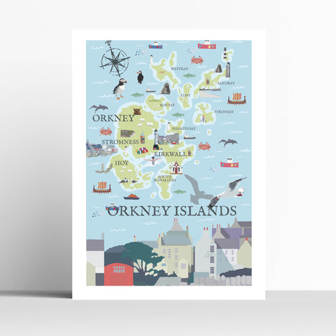 Orkney Illustrated Map