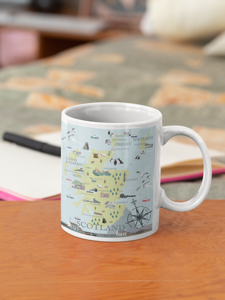 Scotland Map Customisable Travel Print