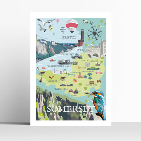 Somerset Illustrated Map