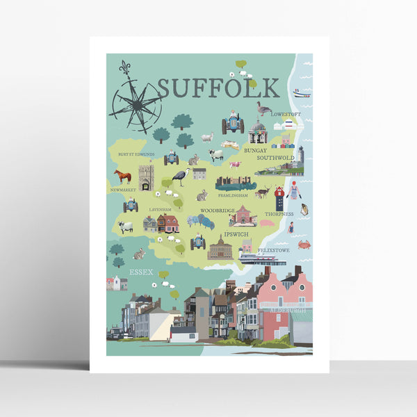 Suffolk Illustrated Map