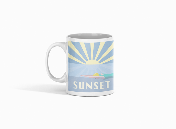 Sunset Deco Mug A lovely gift for friends and family Christmas Gift, Gifts for Swimmers