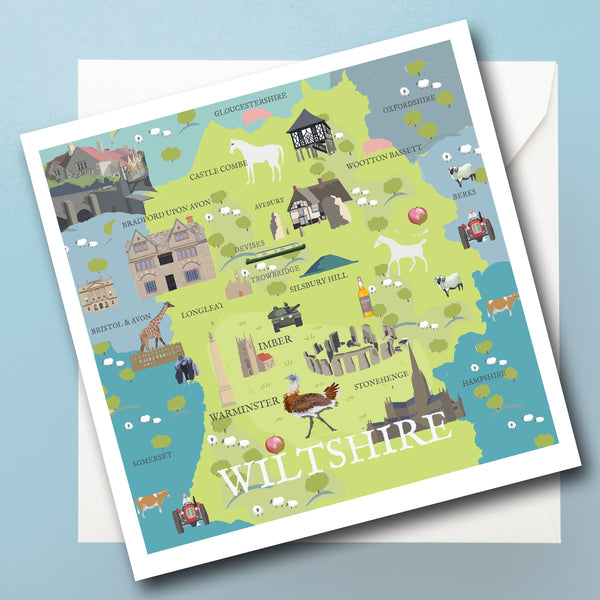 Wiltshire Illustrated Map