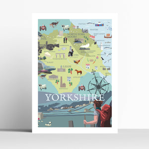 Yorkshire Map Print