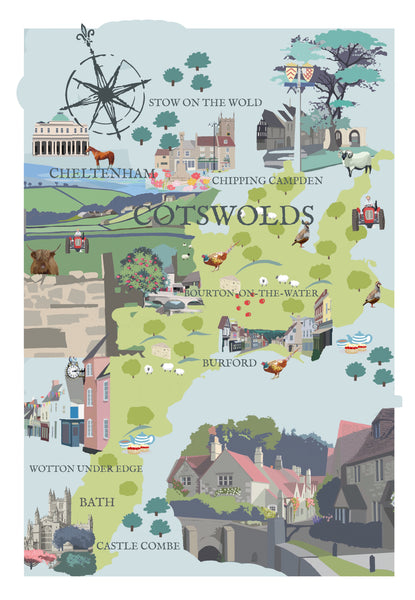 Cotswold Illustrated Map