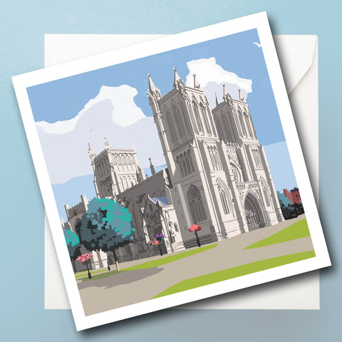 Bristol Cathedral and College Green Somerset Greeting card