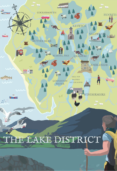 Lake District Illustrated Map