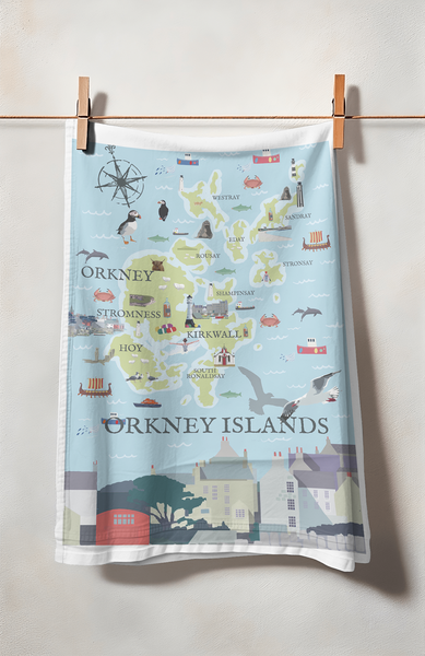 Orkney Map Customisable Travel Print