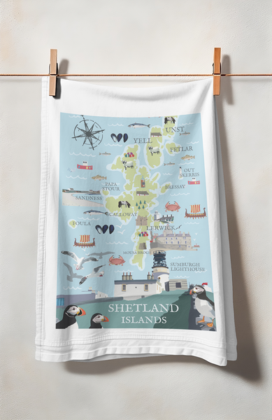 Shetland Map Customisable Travel Print