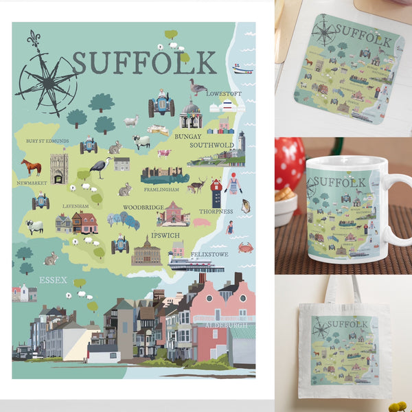 Suffolk Illustrated Map