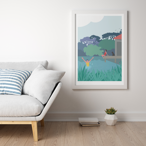 The Swimming Pond Wild Swimming Travel Print