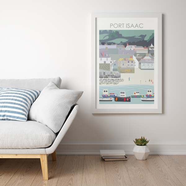 Port Isaac Harbour Cornwall Travel Print