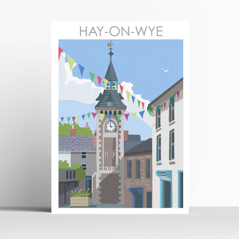 Hay-on-Wye Wales Travel Print