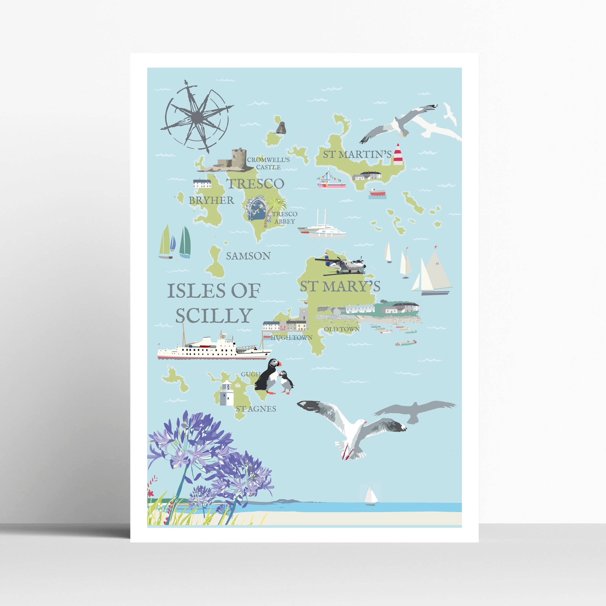 Isles of Scilly Map Cornwall