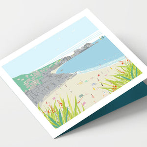 Porthcurno Beach Cornwall Card