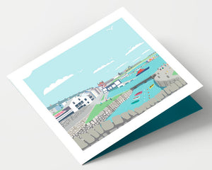 Portrush harbour Northen Ireland Card