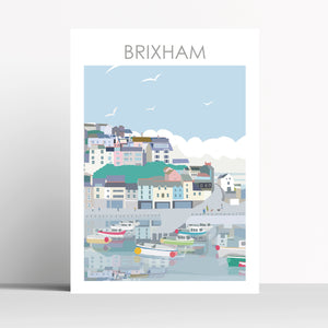 Brixham Devon Travel Poster