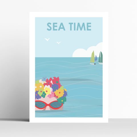 Sea Time - Wild Swimming Travel Print
