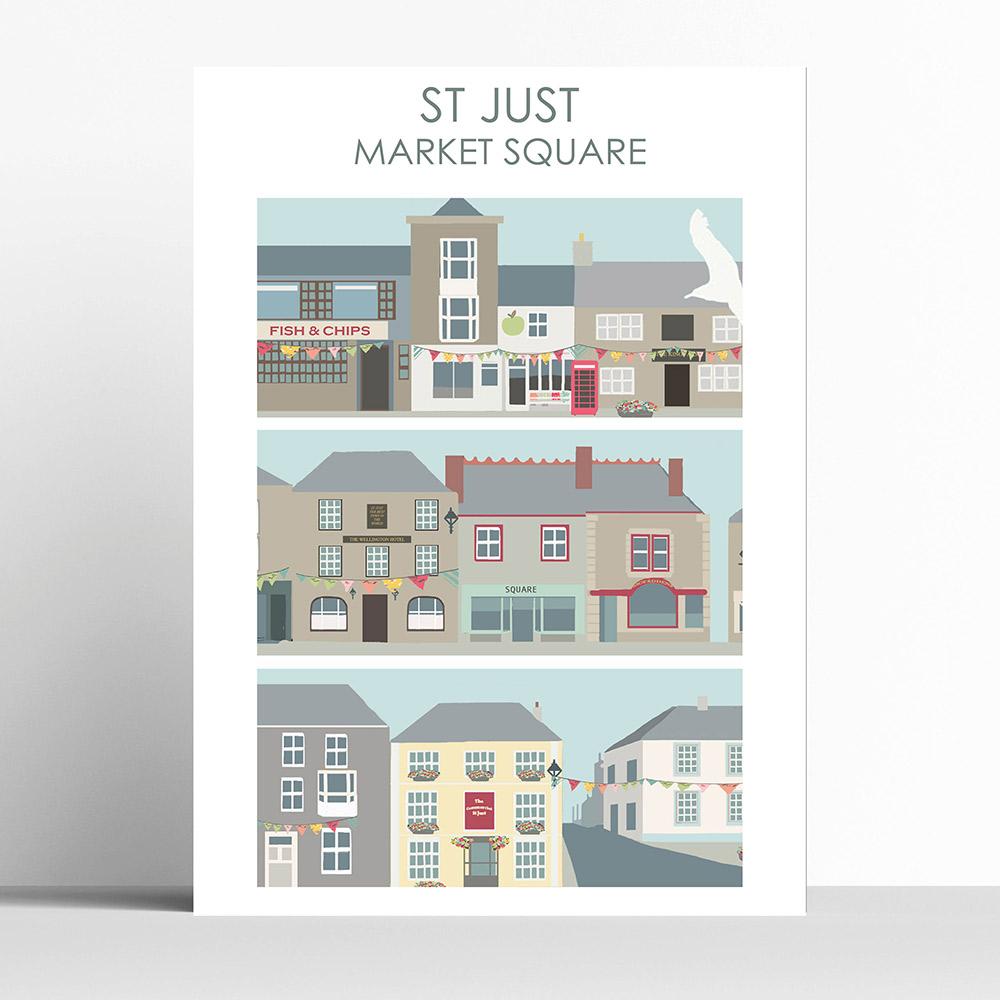St Just Market Square Cornwall