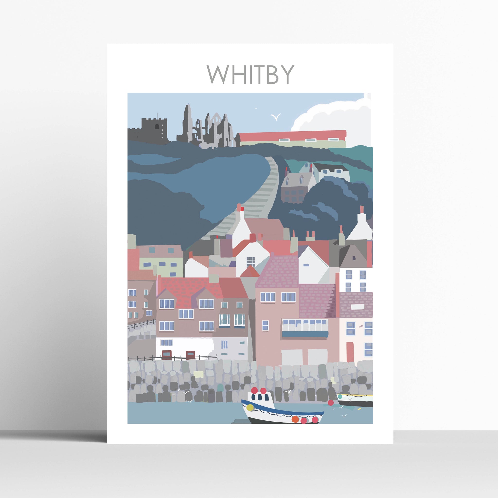 Whitby Yorkshire Travel Print