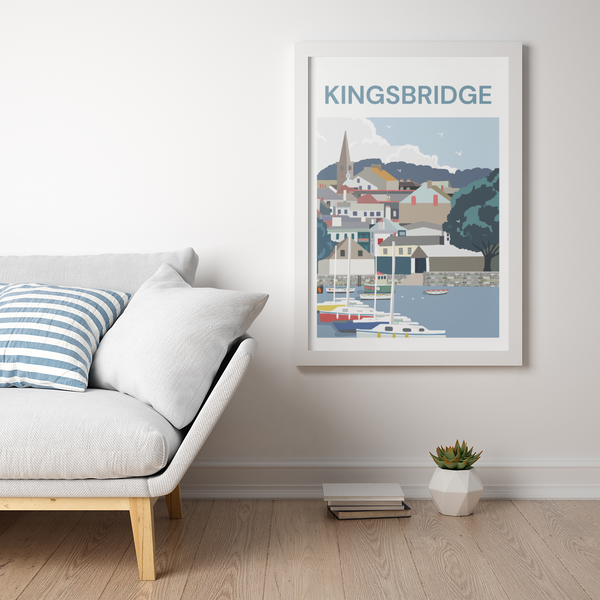 Kingsbridge Devon from the River Travel Print