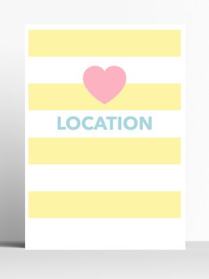 YELLOW STRIPE & HEART