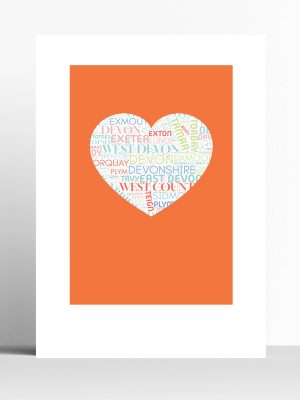BURNT ORANGE HEART COLOUR SCENE Word Cloud