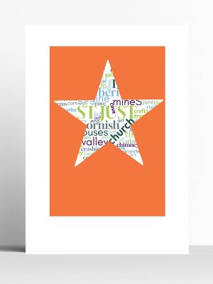 BURNT ORANGE STAR COLOUR SCENE Word Cloud
